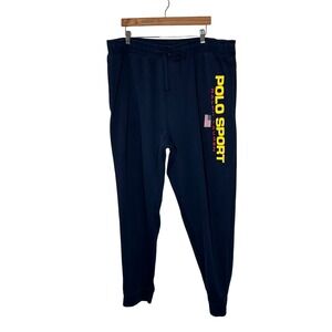Polo Sport Ralph Lauren Men's Blue Sweatpants Joggers 3XLT US Flag Logo Comfy